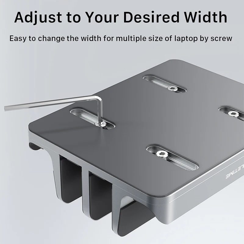 CABLETIME Vertical Laptop Stand Aluminum Notebook Stand For MacBook Air Pro iPad HP Dell Phone Dual Laptop Tablet Hold
