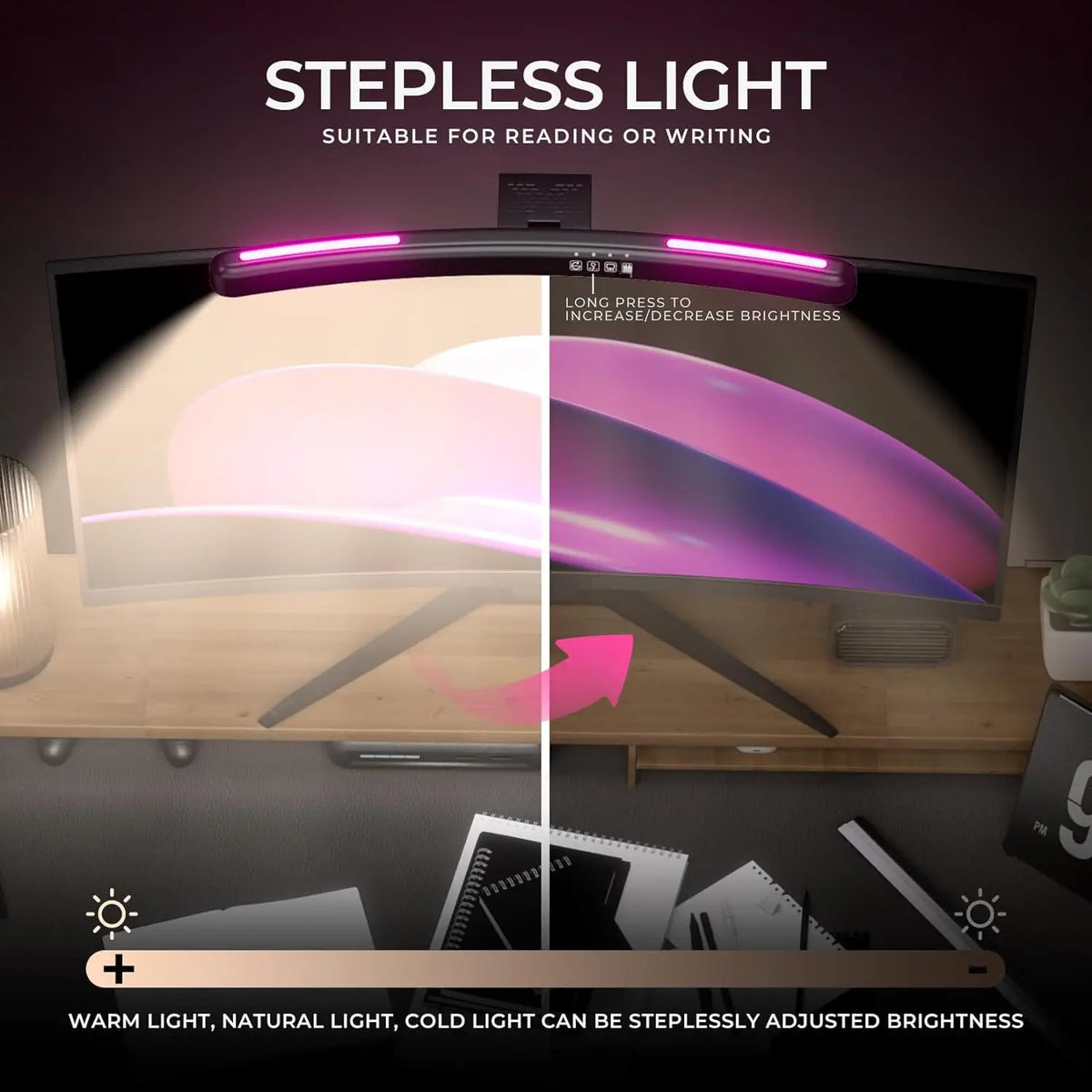 Monitor Light Bar Straight/Curved with RGB Backlight Computer Screen Lamp Eye Caring Touch Atmosphere Lights For Gaming Room