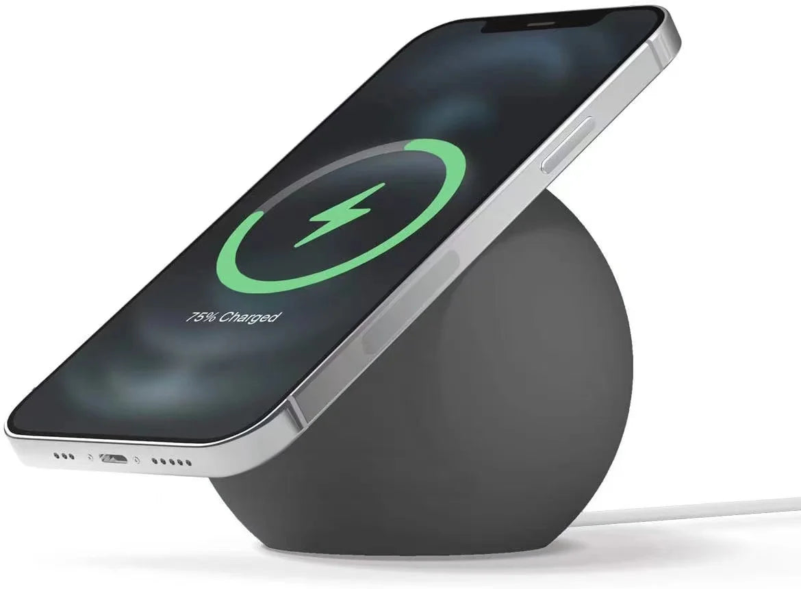 Ball Shape Magnetic Desk Phone Charger Holder For Magsafe Phone Stand For IPhone 15 14 13 12 Mini Wireless Charging Desktop Dock