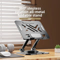Aluminum Alloy Vertical Laptop Stand, Foldable Desktop Computer Holder for MacBook iPad, 360° Rotatable Gaming Notebook Bracket