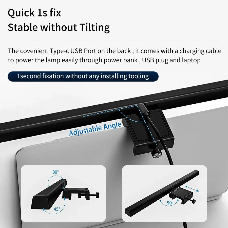 LED Monitor Light Bar 33cm 50cm Desk Lamp Setup Monitor Lights Dimmable PC Computer Screen Hanging Light Work Study Reading Lamp