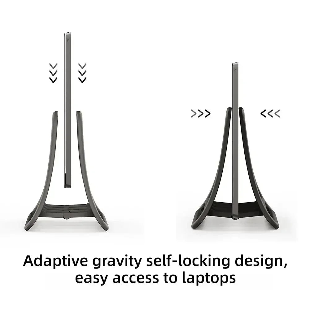 Laptop iPad Vertical Stand (Gravity-Based) Desktop Vertical Laptop Holder Multi-Device Vertical Stand