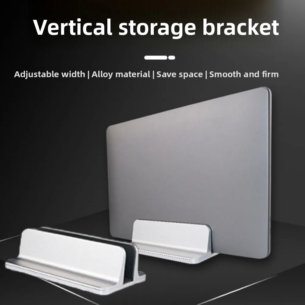 Space-Saving Vertical Laptop Stand Adjustable Anti-slip Aluminum Laptops Holder Wear-resistant Rust-proof Desktop Notebook Dock