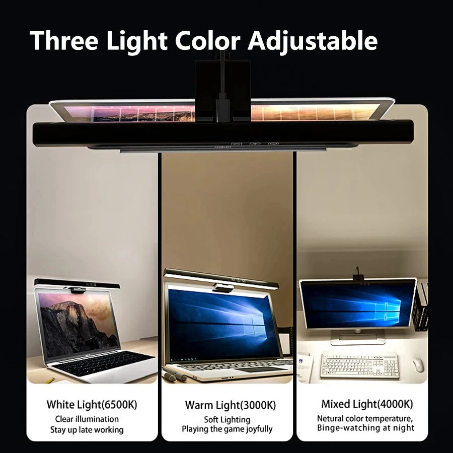 LED Monitor Light Bar 33cm 50cm Desk Lamp Setup Monitor Lights Dimmable PC Computer Screen Hanging Light Work Study Reading Lamp