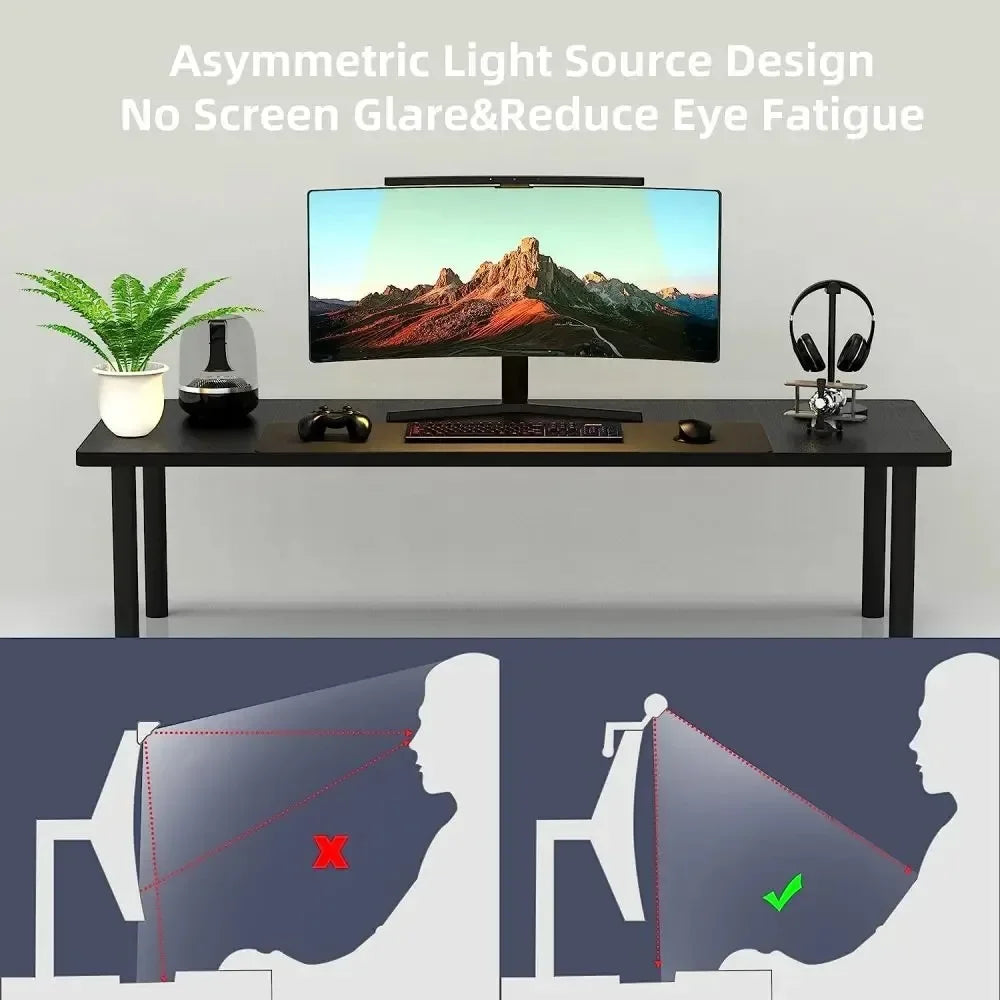 Computer Monitor Light Bar RGB Music Rhythm Screen Hanging Lights Dimming Desk Lamp Reading Gaming Table Lighting