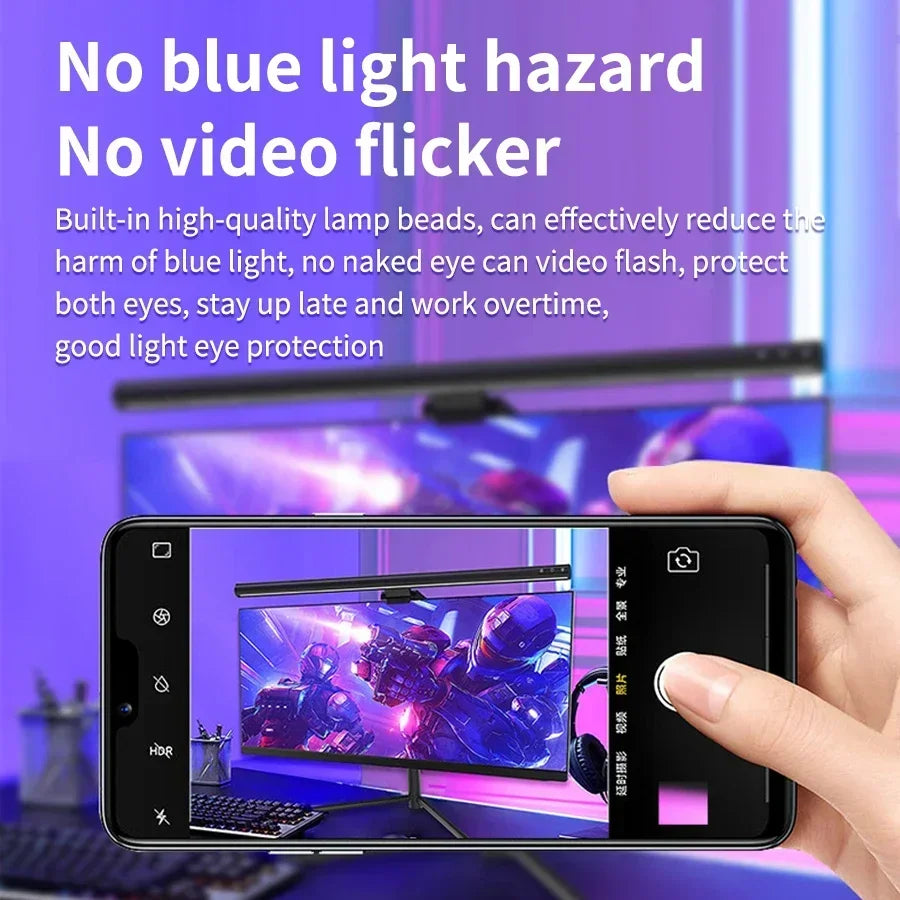 Led Monitor Light Bar Stepless Dimmable Screen Hanging Light Eyes Protection PC Computer Monitor Light Wireless Remote Control