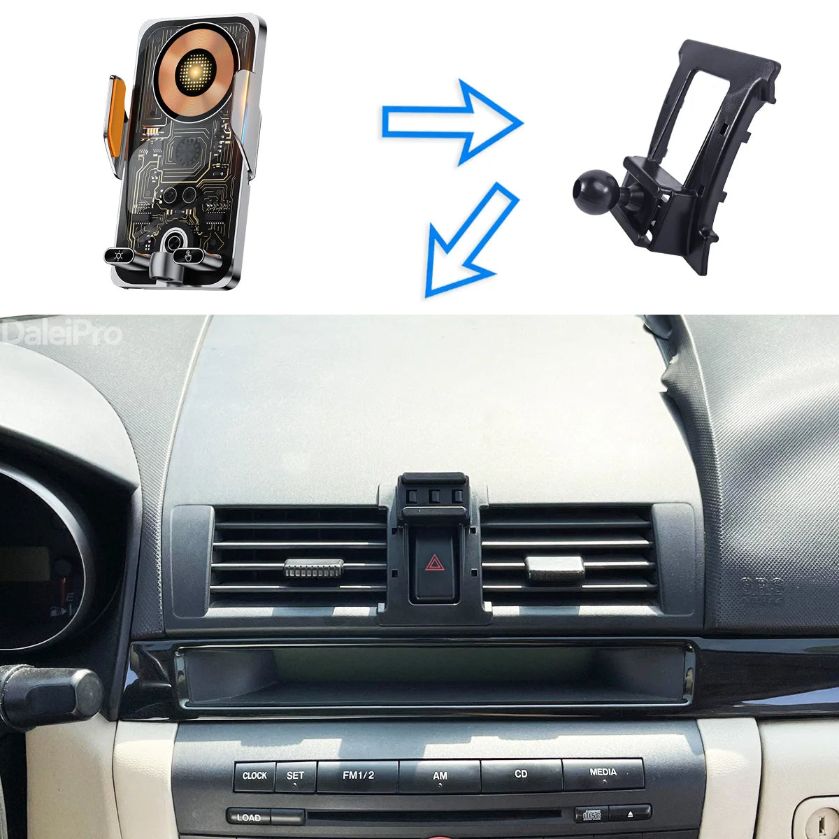 For 2006-2012 Mazda 3 Mazda M3 Car Phone Holder Wireless Charger Magsafe Holder Auto Clamping Strong Magnet Car Accessories