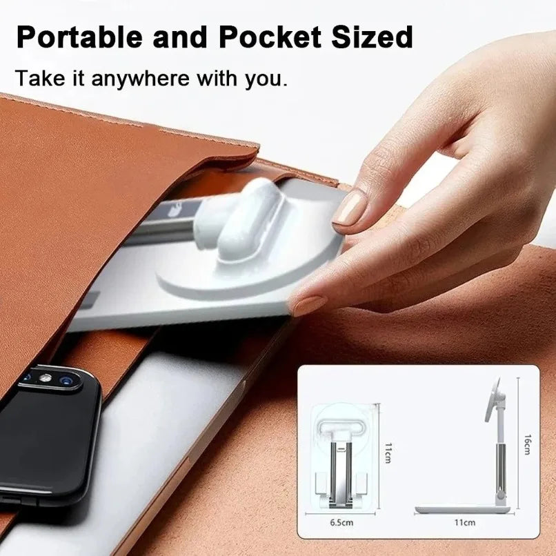 Desktop Magnetic Phone Holder Compatible with Magsafe Foldable Metal Portable Stand for Live Stream Photography iPhone Tablet
