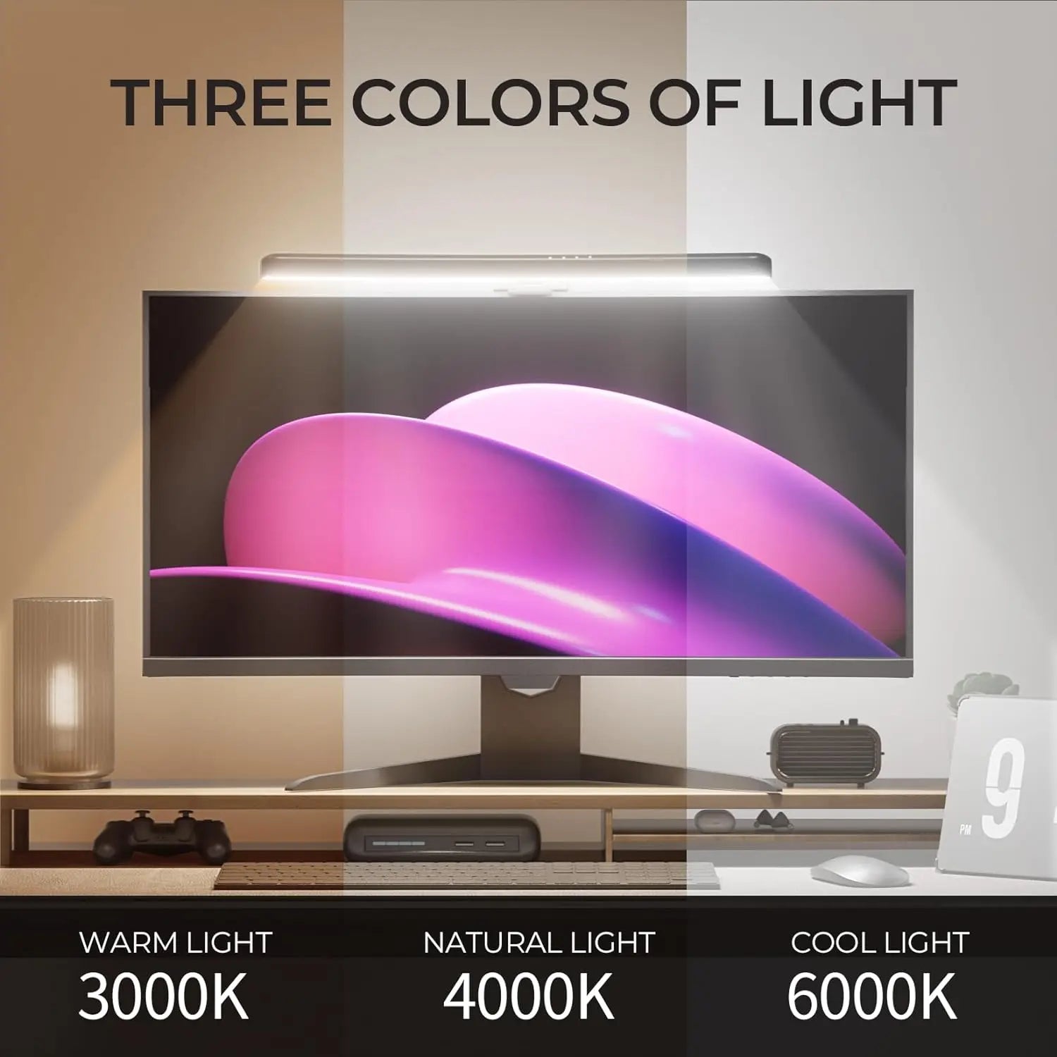 Monitor Light Bar Straight/Curved with RGB Backlight Computer Screen Lamp Eye Caring Touch Atmosphere Lights For Gaming Room