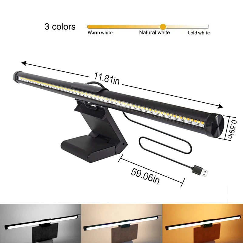 Monitor Light Bar RGB Lightbar Atmosphere USB LED Screen Hanging Setup Dimming For Game Room Desk Lamp Night Light Accessories