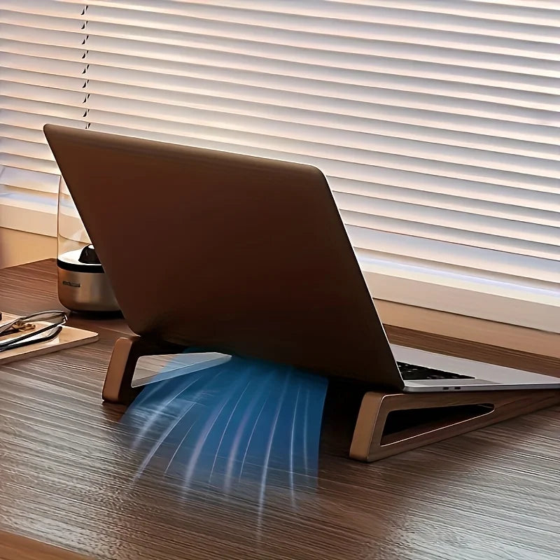 Wooden Laptop desktop Elevated, Portable desktop Stand, Multifunctional Reading Stand, Wide Base for Stable Support