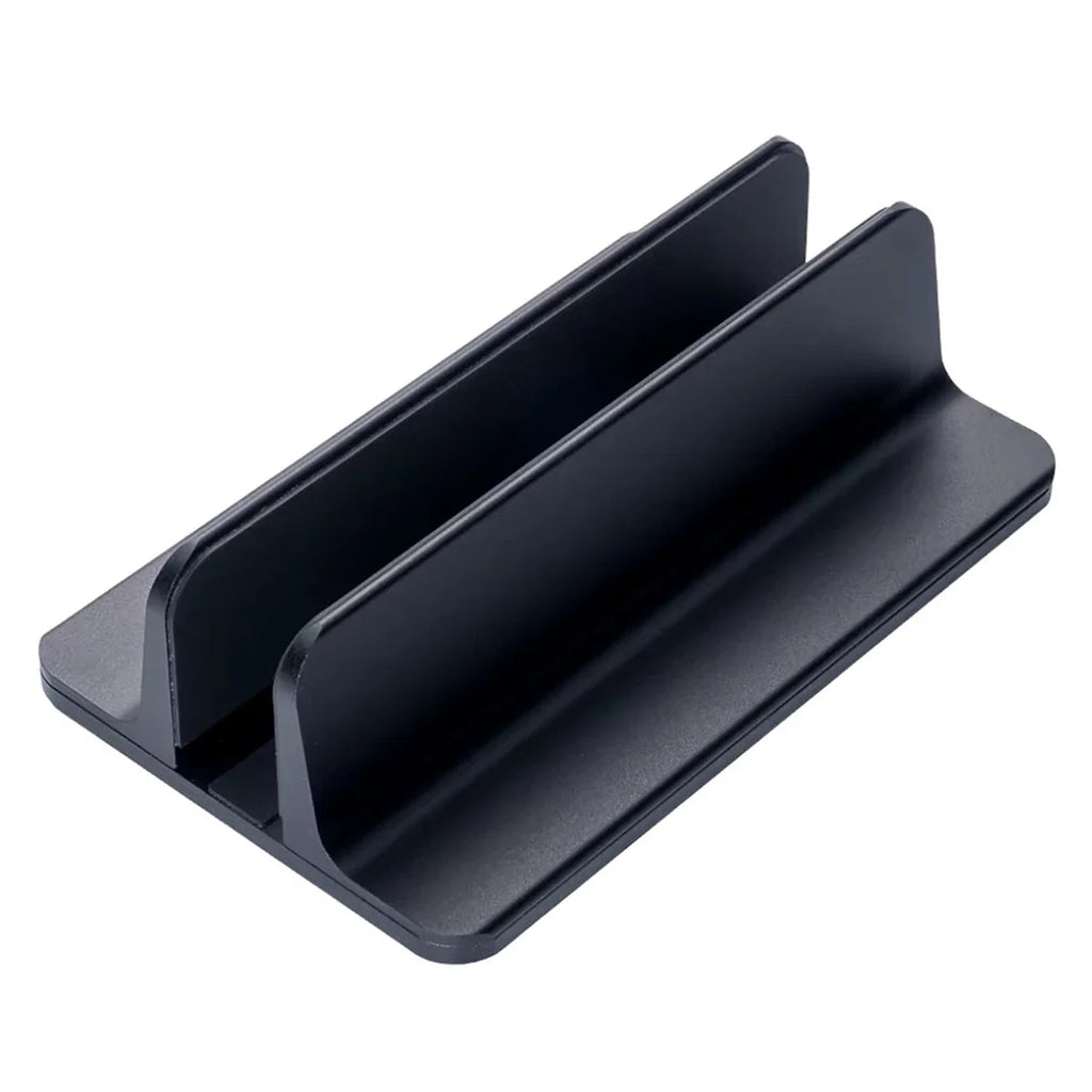 Vertical Foldable Aluminum Laptop Stand Holder, Notebook & Tablet Support for 13‑17 Inch Macbook Air Pro PC, Space‑Saving Deskto