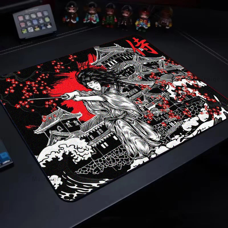 E-Sports Mouse Pad Gaming Accessories Desk Mat Control Gaming Mats Gamer Samurai 40x45CM Setup Desktop Playmat Mouse Carpet