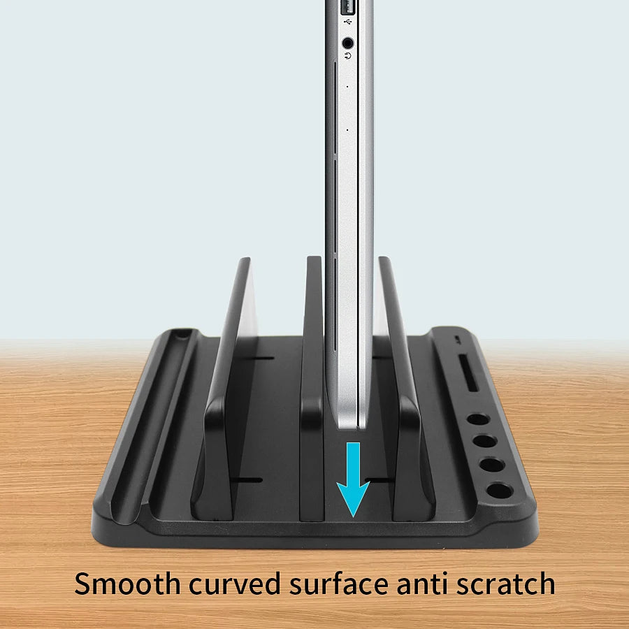 Vertical Laptop Stand Plastic Portable Tablet/ Macbook/Phone Holder Adjustable Desktop Notebook Dock Space Save Tablet Accessory