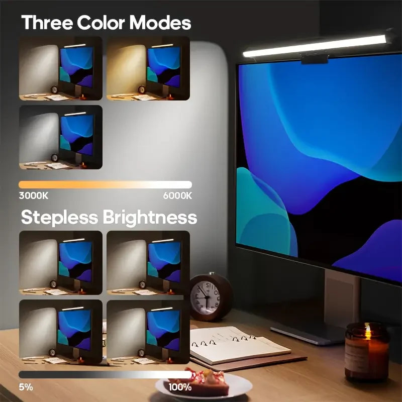 Monitor Light Bar RGB Lightbar Atmosphere USB LED Screen Hanging Setup Dimming For Game Room Desk Lamp Night Light Accessories