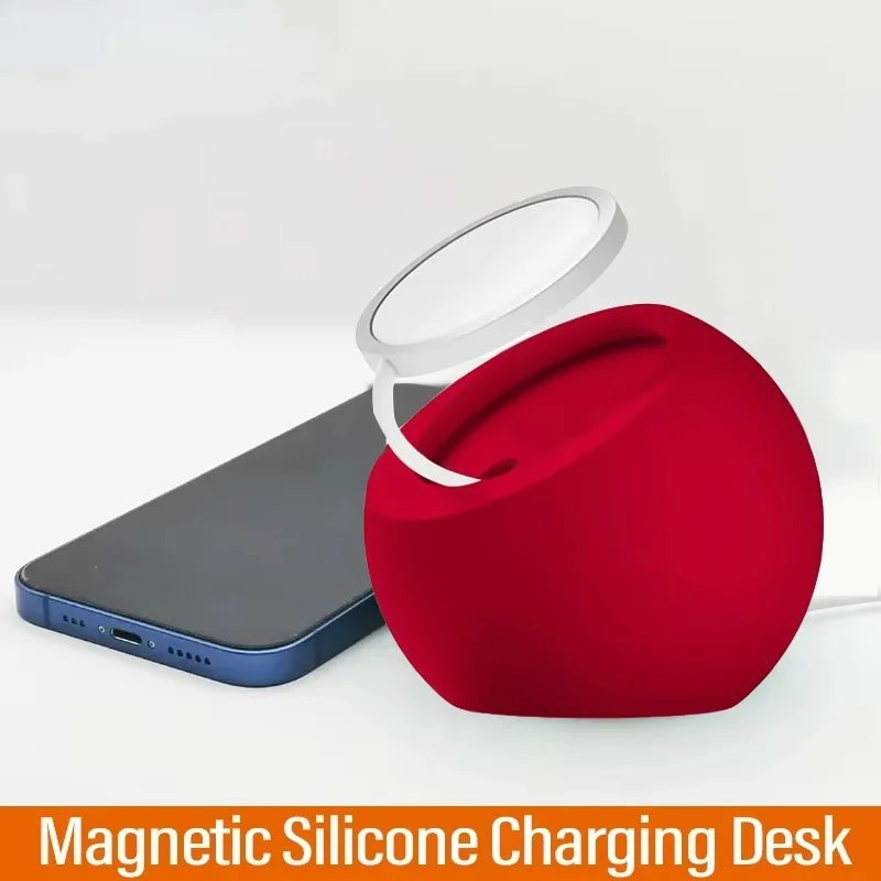 Ball Shape Magnetic Desk Phone Charger Holder For Magsafe Phone Stand For IPhone 15 14 13 12 Mini Wireless Charging Desktop Dock