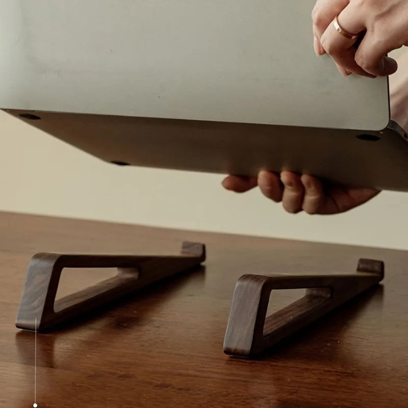 Wooden Laptop desktop Elevated, Portable desktop Stand, Multifunctional Reading Stand, Wide Base for Stable Support