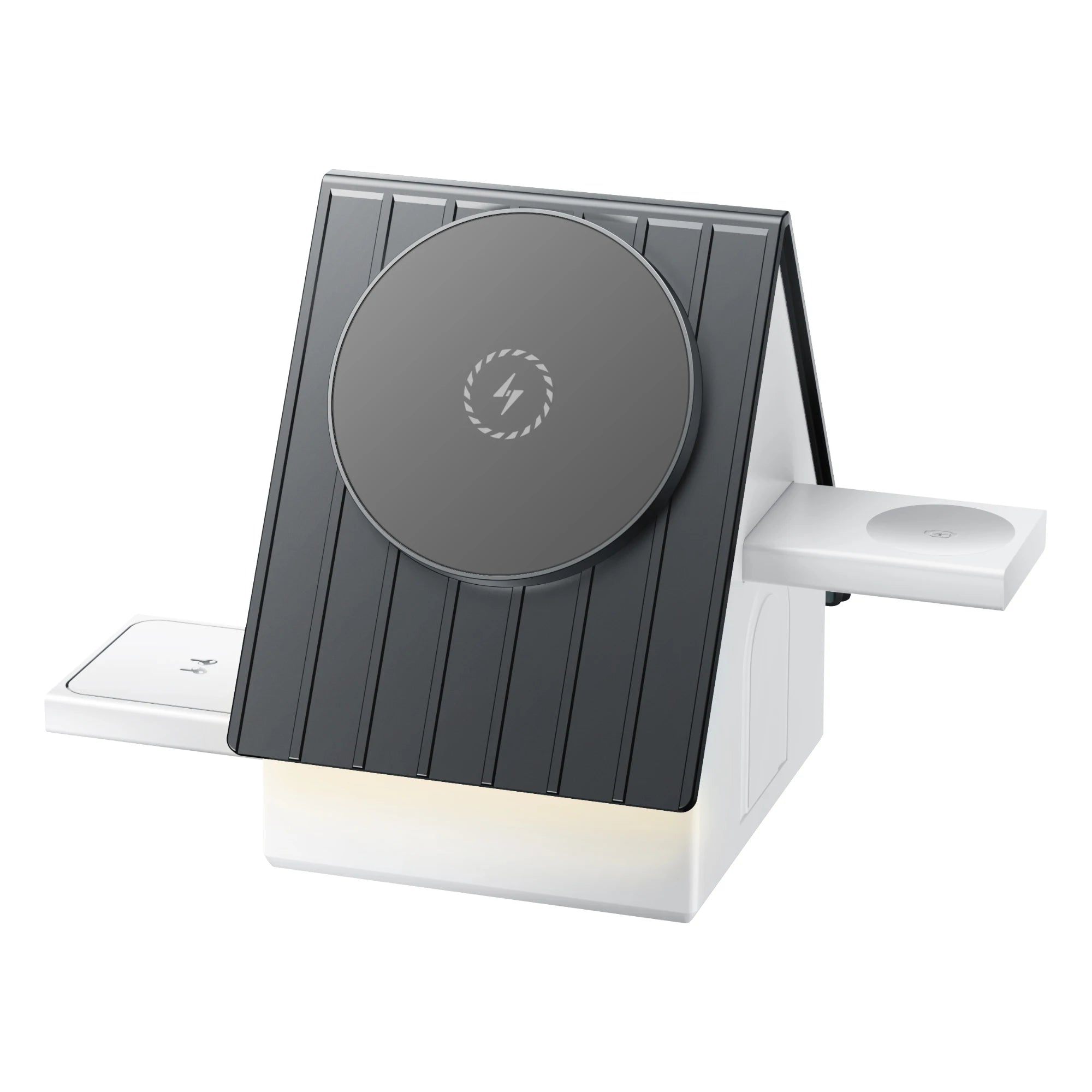 3-in-1 Wireless Magsafe Charger | Touch-sensitive Auto-retractable Base, Fast Charging, Warm White Ambient Light