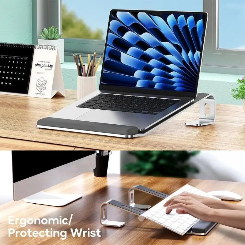 652F Vertical Laptop Stand Holder Adjustable Desktop Notebook Dock Vertical Laptop Stand Space Saving for Laptop Tablet