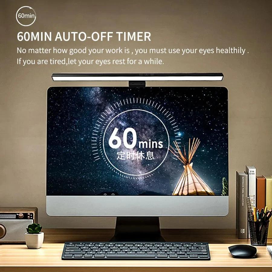 LED Monitor Light Bar 33cm 50cm Desk Lamp Setup Monitor Lights Dimmable PC Computer Screen Hanging Light Work Study Reading Lamp