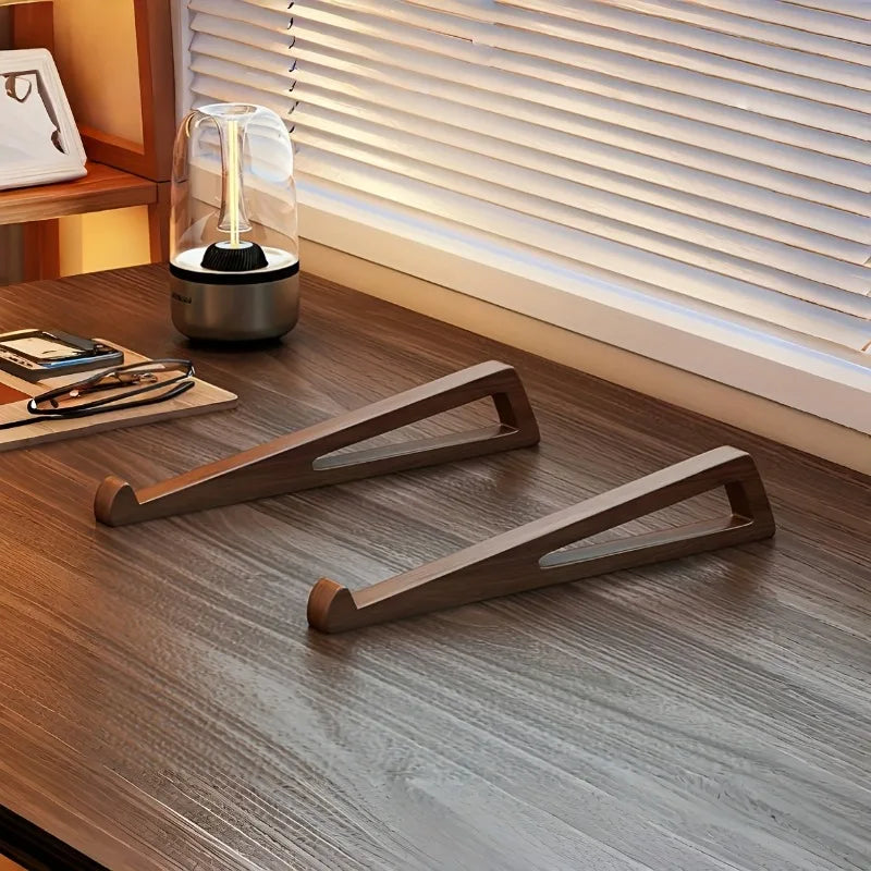 Wooden Laptop desktop Elevated, Portable desktop Stand, Multifunctional Reading Stand, Wide Base for Stable Support