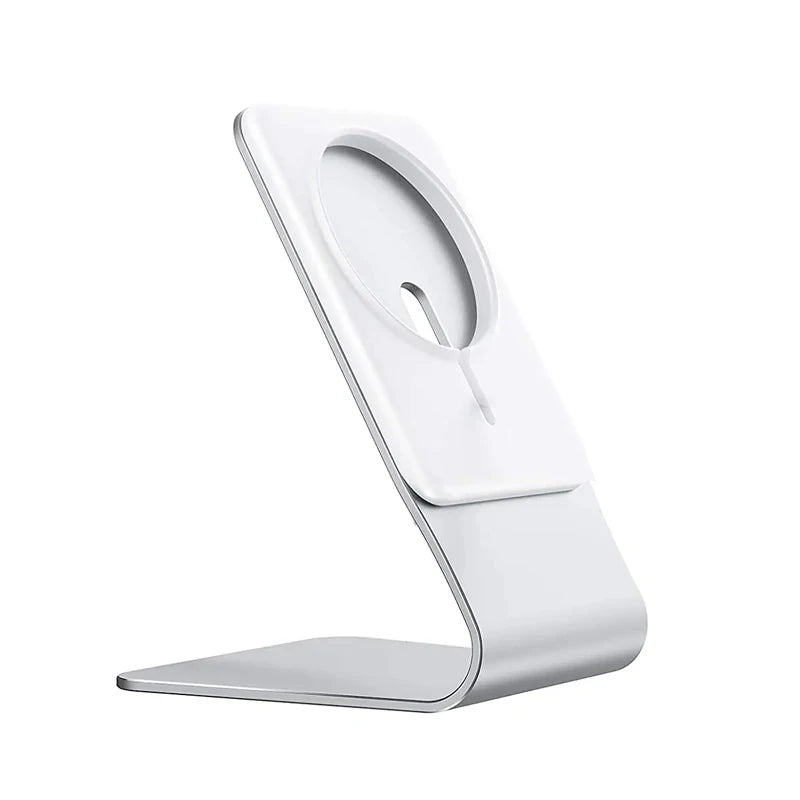 Desktop Mobile Phone Stand Aluminum Desk Holder Dock For Magsafe Charger For iPhone 16/15/14/13/12 Pro Max(Not Included Charger)