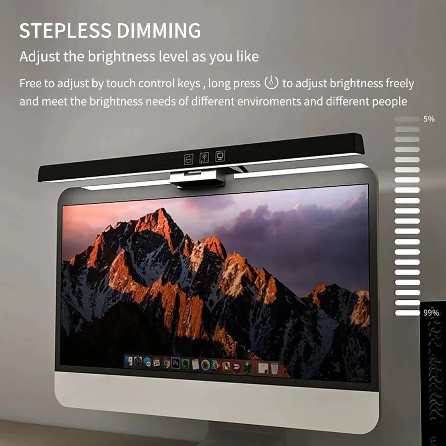 LED Monitor Light Bar 33cm 50cm Desk Lamp Setup Monitor Lights Dimmable PC Computer Screen Hanging Light Work Study Reading Lamp