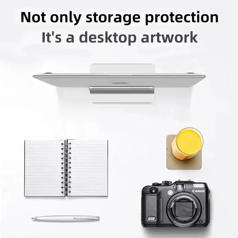 Vertical Foldable Aluminum Laptop Stand Holder, Notebook & Tablet Support for 13‑17 Inch Macbook Air Pro PC, Space‑Saving Deskto