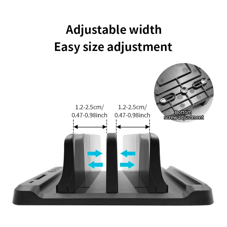 Vertical Laptop Stand Plastic Portable Tablet/ Macbook/Phone Holder Adjustable Desktop Notebook Dock Space Save Tablet Accessory