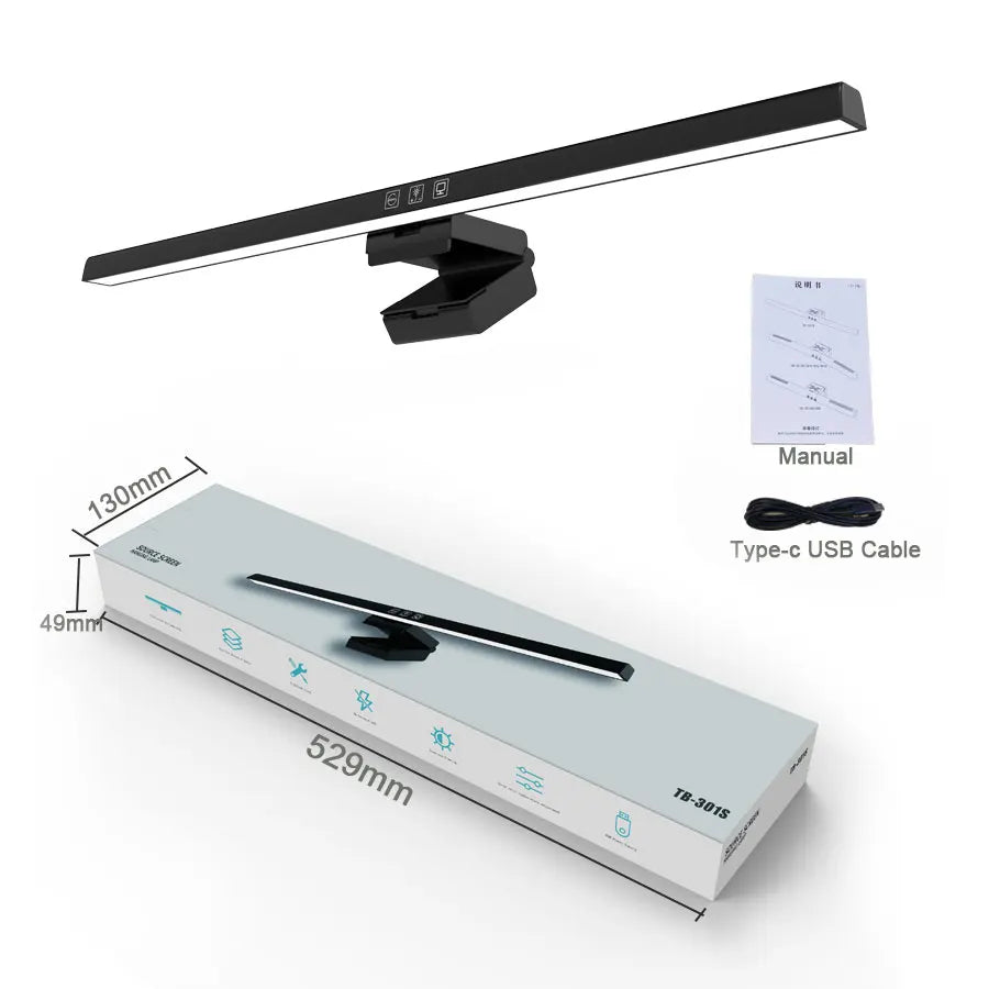 LED Monitor Light Bar 50cm Screen Hanging Lamp Stepless Dimming USB Desk Light for PC Computer Studies Reading Office Table Lamp