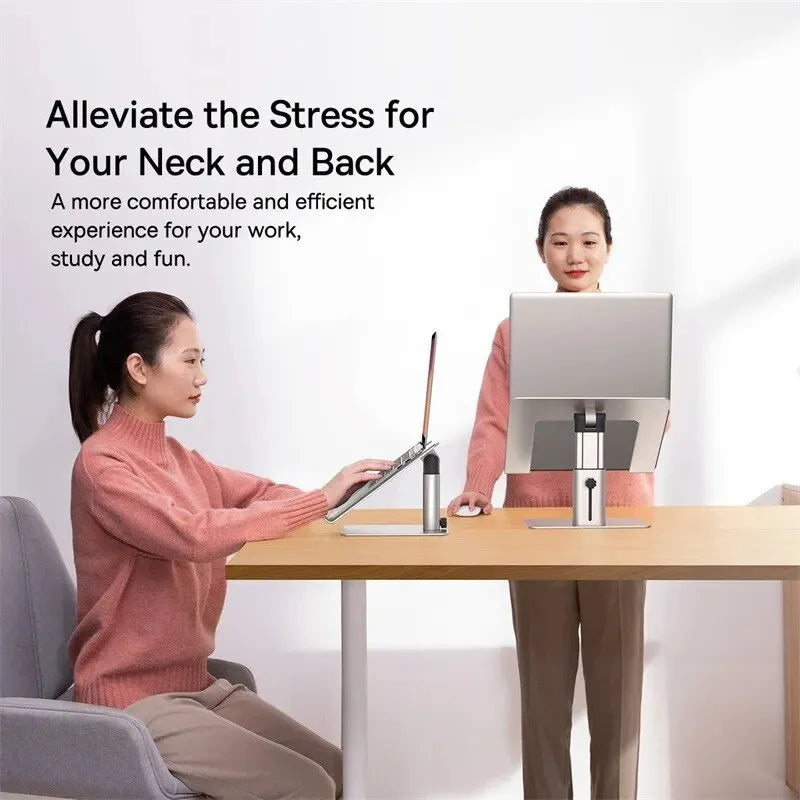Laptop Stand Holder For PC Macbook Air Pro Aluminum Alloy Foldable Vertical Notebook Stand Laptop Support Laptop Stand
